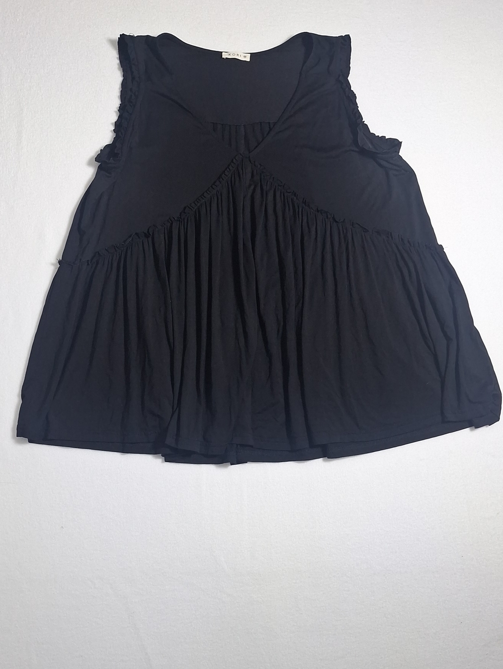 Kori Black Baby Doll Style Top